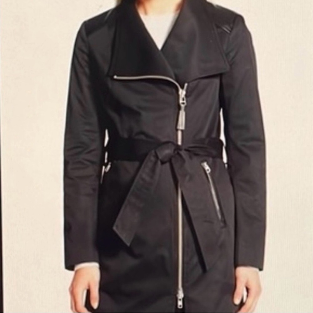 Mackage Black Trench Coat with Belt